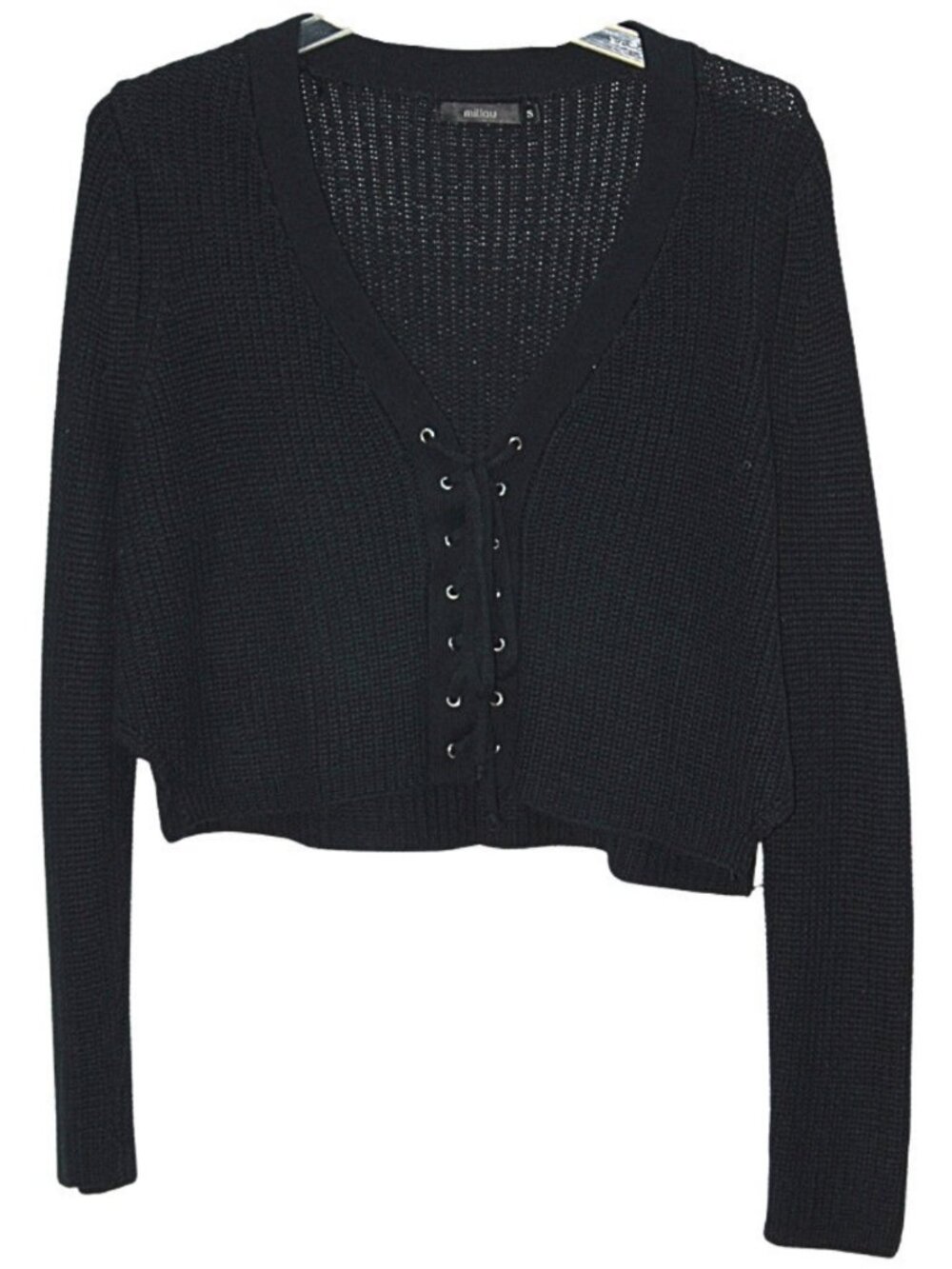 Millau Cropped Black Sweater
